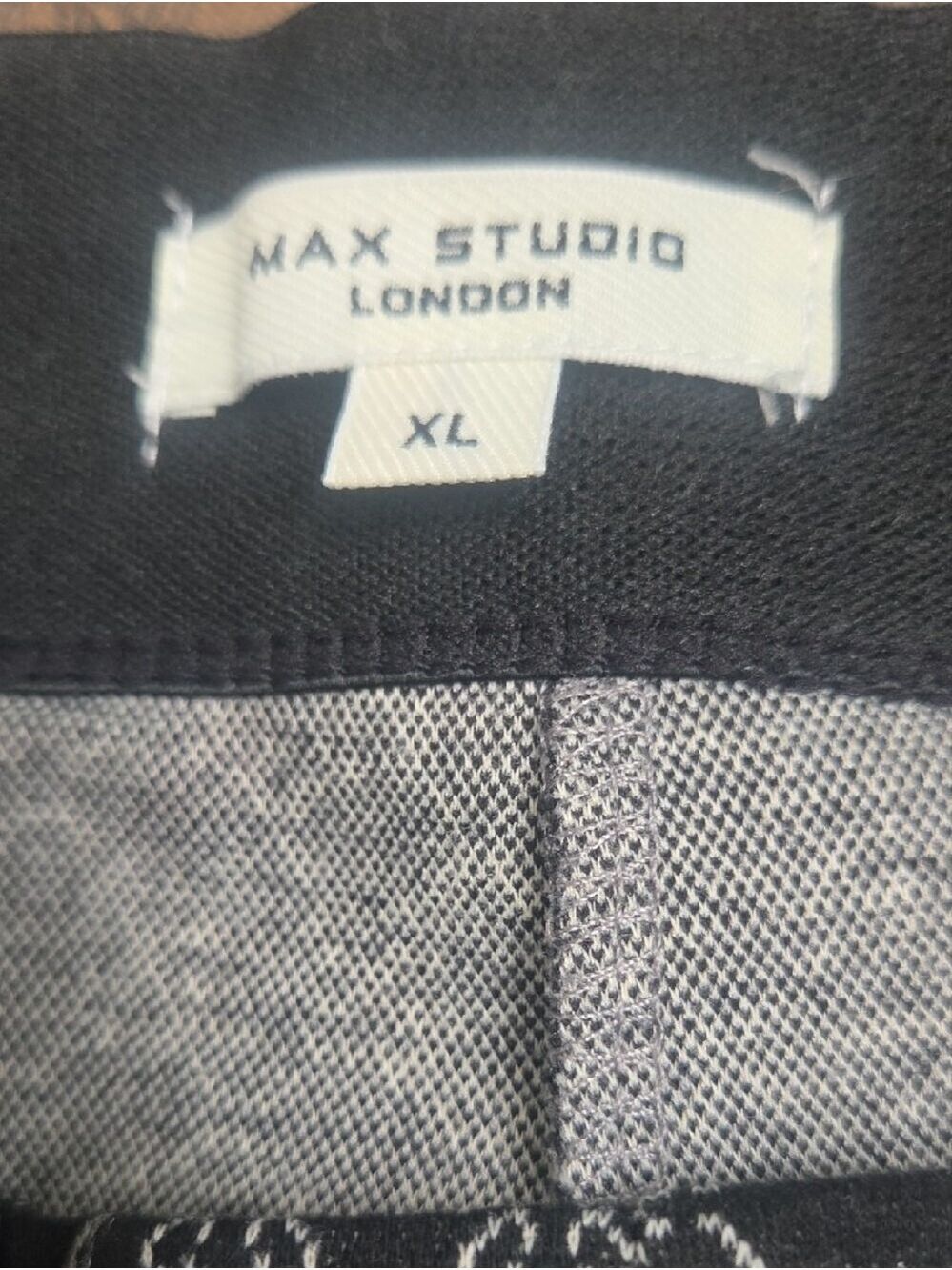 Max Studio Black White Geometric Wide Leg Pants - Picture 6 of 9
